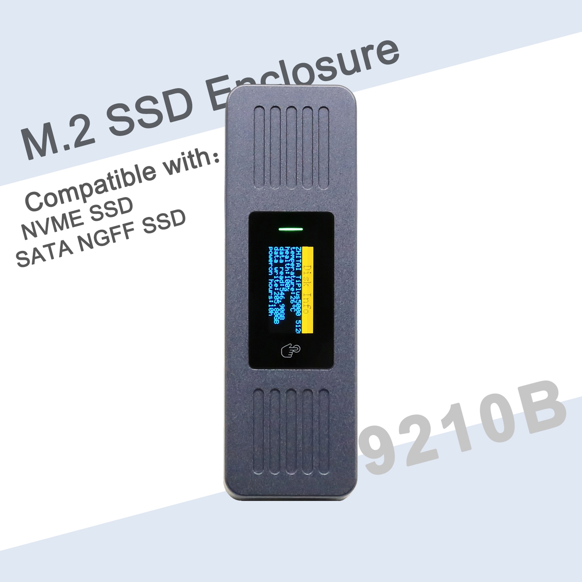 SSD Ŭ  ȭ ÷, USB 3.2 Gen2 M2 ̽, Boitier Externer, ˷̴  , 9210B M.2 NVMe/SATA NGFF